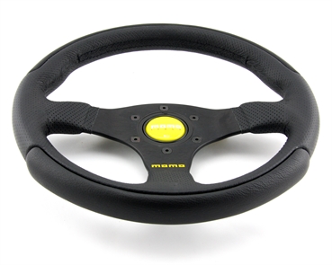 Momo Leder Sportlenkrad Top Power 30 300mm schwarz schwarz steering wheel volante