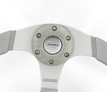 Momo Leder Sportlenkrad Silverjet 350mm silber steering wheel volante