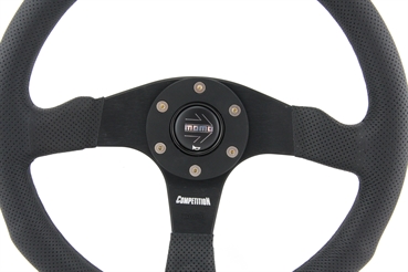 Momo Leder gelocht Sportlenkrad Competition 350mm schwarz black steering wheel volante