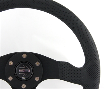 Momo Leder gelocht Sportlenkrad Competition 350mm schwarz black steering wheel volante