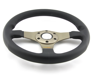 Momo Leder Sportlenkrad Tuner silber 32 320mm schwarz anthrazit steering wheel volante