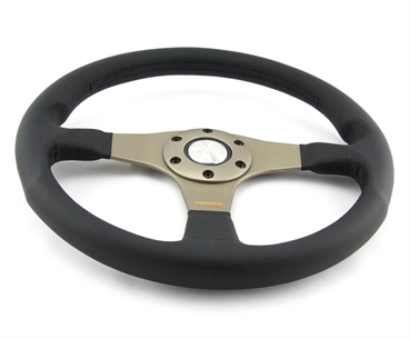 Momo Leder Sportlenkrad Tuner silber 35 350mm schwarz anthrazit steering wheel volante