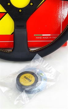 Momo Leder Sportlenkrad Montecarlo 350mm schwarz black blau steering wheel volante