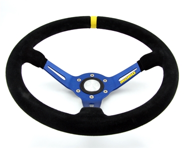 Momo Wildleder Sportlenkrad Modell MOD. 08 350mm schwarz blau steering wheel volante