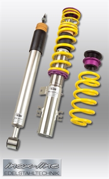 KW Gewindefahrwerk Variante 2 INOX-Line 20-50/ 30-55mm härteverstellbar für Alfa Romeo Mito Typ 955 ohne Dynamic Suspension Bj. ab 09/08 ohne Dynamic Suspension härteverstellbar