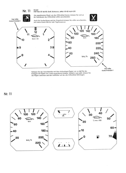 BMS Racing Tachofolie weiß für VW Polo GT ab `83, Golf, Scirocco, Jetta 1 `81 `83 nicht GTI