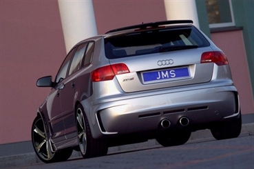 JMS Heckansatz ohne Ausschnitt Auspuff Sportback für alle Auspuffanlagen für Audi A3 Typ 8P Bj. 2005-09