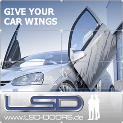 LSD Doors Flügeltüren Kit für BMW Z3*, Z3 M** Typ R/C, MR/C Coupe, Roadster, M Coupe, M Roadster Bj. 10/95-*, 03/97-**