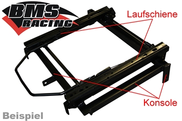 2 Stück Laufschienen höhenverstellbar mit 405mm Breite für Wiechers, Universal Konsolen für zwei Sitze Laufschienensatz