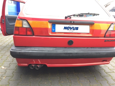 Novus Sportauspuff Anlage für VW Golf 2 16V Look 2x60mm
