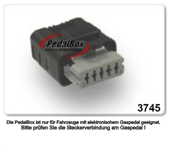  DTE Pedalbox 3S mit Schlüsselband für CITROËN JUMPY 80KW 03 2000- 2.0 HDi 110 Gaspedalbox Tuning