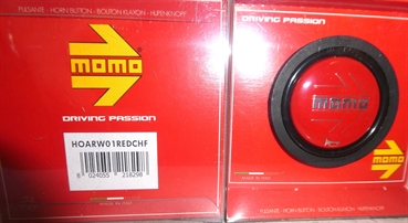 Momo Hupenknopf rot klein 2-Polig 52mm