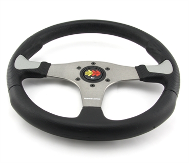 Momo Polyurethan Sportlenkrad Devil 350mm schwarz silber anthrazit steering wheel volante