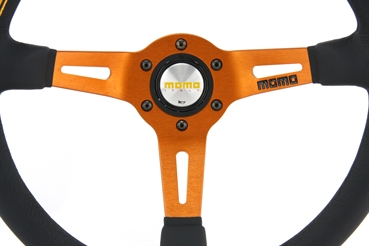 Momo Leder Sportlenkrad Drifting 350mm schwarz orange steering wheel volante