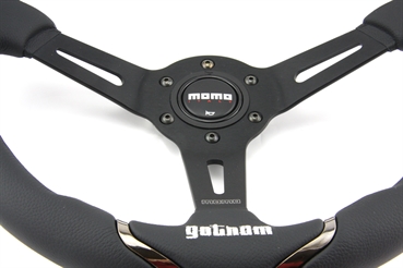 Momo Leder Sportlenkrad Gotham 350mm schwarz black steering wheel volante