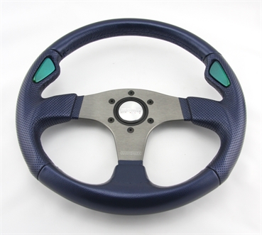 Momo Leder gelocht Sportlenkrad Jet 350mm blau, grün o.Ring steering wheel volante