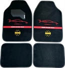 Momo Fußmatten Racing schwarz rot Größe universal mit Rutschfester Unterseite